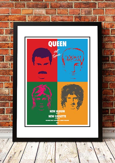Queen ‘Hot Space’ In Store Promotional Poster 1982 - Framed A2.