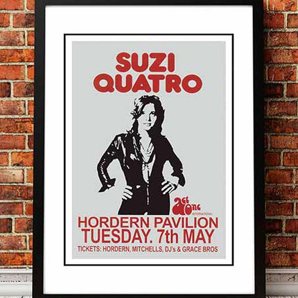 Suzi Quatro ‘Horden Pavilion’ Sydney, Australia Concert Poster 1974 - Framed A6.