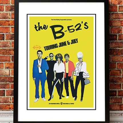 The B-52’s ‘Australian Tour’ Poster 1980 - Framed A4.