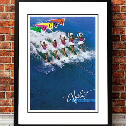 The Go Go’s ‘Vacation’ World Tour Poster 1982 - Framed A2.