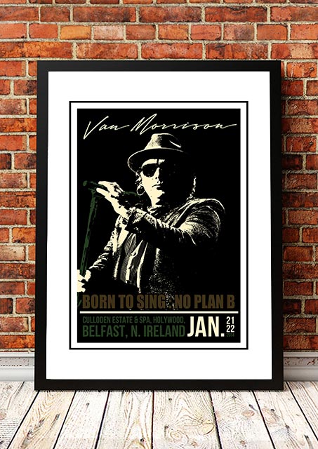 Van Morrison ‘Holywood’ Belfast, UK Concert Poster 2014 - Framed A2.
