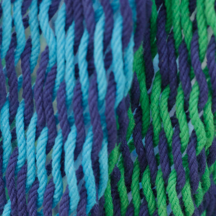 Mayan Legacy Extra Large Outdoor Cotton Mexican Hammock Chair in Caribe Colour.