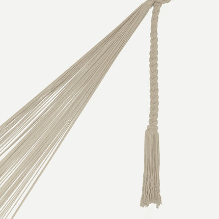 Outdoor undercover cotton Mayan Legacy hammock with hand crocheted tassels King Size Marble.