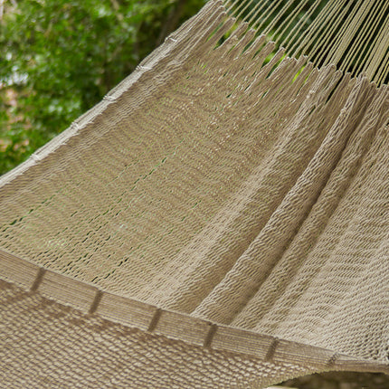 Outdoor undercover cotton Mayan Legacy hammock Family size Marble.