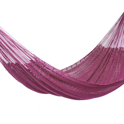 Outdoor undercover cotton Mayan Legacy hammock King size Mexican Pink.