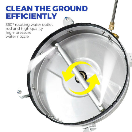 2In1 Surface Cleaner 16.5Inch Undercarriage Washer Pressure Washer Max 4000PSI 1/4 Quick Connector with Universal Wheels and Wands for Car Ground Cleaning.