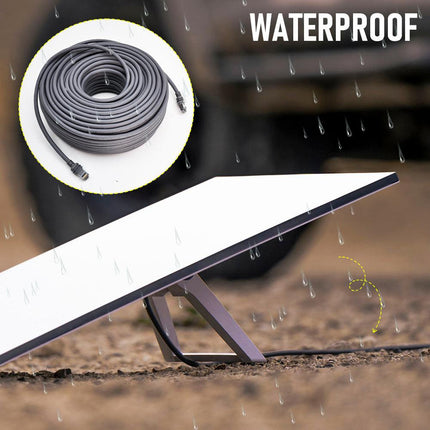 46M/150FT Replacement Gen 3 Cable 26AWG for Starlink Rectangular Satellite V3 Waterproof Weatherproof High Speed Supports Bandwidths up to 1200Mbps Gray.