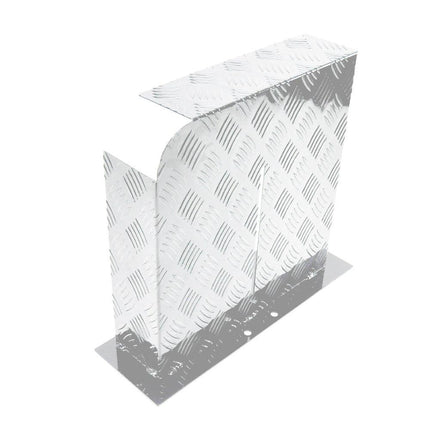 Alpen Outdoor Base Mount 2mm Thickness Aluminium Diesel Heater Fuel Tank Cover Left for 10L 15L Fuel Tank Silver.