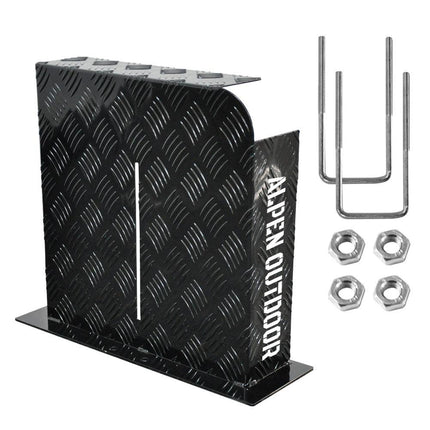 Alpen Outdoor Fuel Tank Cover Right Side Base Mount 2mm Thickness Aluminium Diesel Heater for 10L 15L Fuel Tank Black.