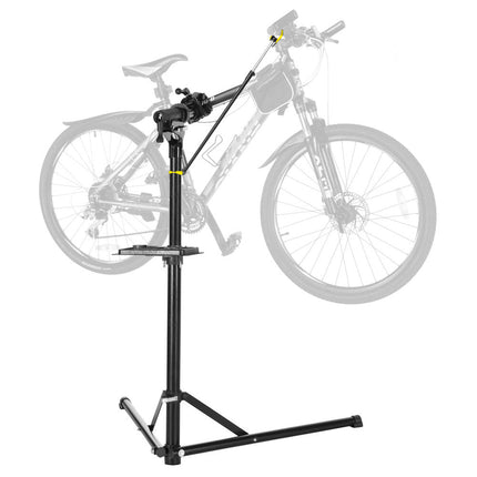 Bike Repair Rack 360 Rotating 40 to 63Inch Height Adjustable Home Bicycle Mechanic Stand Anti-Slip Foldable Maintenance Stand with Tool Tray Max Load 60lbs.