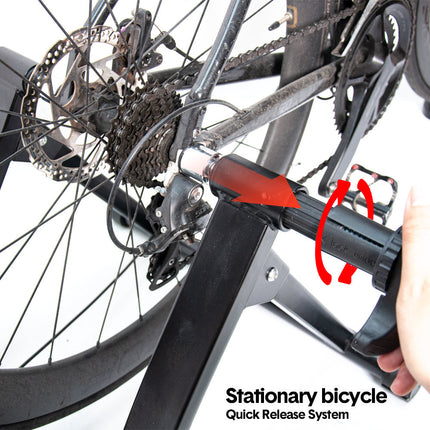 Portable Indoor Exercise Bike Trainer Stand Stationary Bicycle Training Stand Magnetic 6 Level Resistance For Indoor Riding with Noise Reduction Wheel.