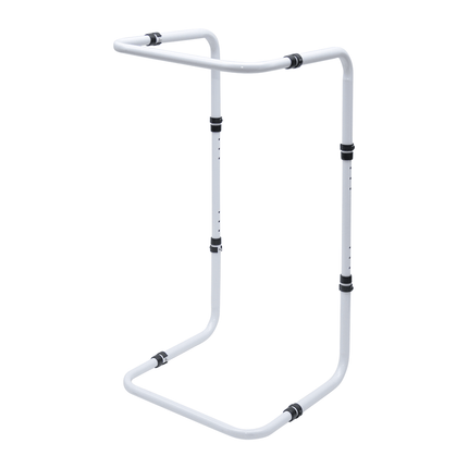Blanket Lifter Bar 62-82cm Height Adjustable Feet Tent Steel Bed Cradle Max Load 136kg with 4 Clips for Feet Toes Leg Knee Ankle Post Surgery Recovery.