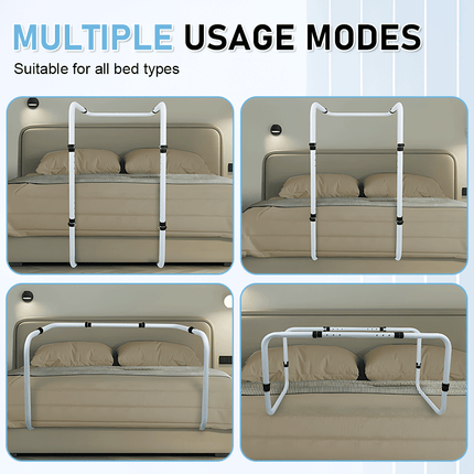 Blanket Lifter Bar 62-82cm Height Adjustable Feet Tent Steel Bed Cradle Max Load 136kg with 4 Clips for Feet Toes Leg Knee Ankle Post Surgery Recovery.