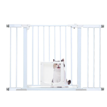 Alston 76cm Tall Baby Pet Security Gate Safety Adjustable Width with Cat Door for House Doorways Stairs Guard Extension Part Width 12cm/24cm Wall Mount.
