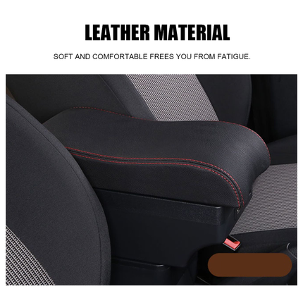 Suzuki Swift 2005-2021 Center Central Storage Car Console Seat Armrest Box Durable ABS Armrest Box Replacement Double Layer Black With USB Cable.
