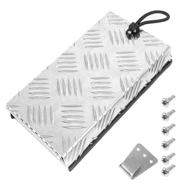Truma Cowl Cover Silver Universal Aluminum Checker Plate External Flue Vent Spraying Console Replacement Part Fits Truma Water Heater 27x15x4cm.