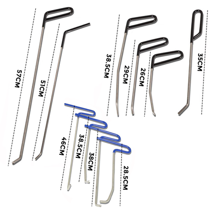 23pcs PDR Tools Push Rods Spring Stainless Steel Dent Repair Kit Dent Removal Rods Set for Car Minor Dents Remover Puller Hail Damage Door Dings.