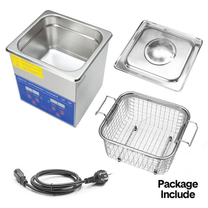 2L Ultrasonic Cleaner Lab-Grade Stainless Steel Ultrasonic Cleaning Machine Digital Heating Timer and Basket for Home and Commercial Jewellery Eyeglass.