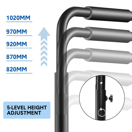 Set of 2 Functional Fitness Dip Stands Station Height Adjustable Dip Bars Portable Parallettes Calisthenics Equipment Safety for Home Gym Strength Training.