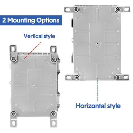 Electrical ABS Junction Box IP66 Waterproof Electrical Enclosure with Clear Hinged Cover and Mounting Plate for Electrical Project 30x20x17cm.