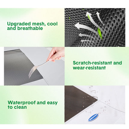 Raised Dog Bed Large Elevated Pet Bed Scratch and Moisture Resistant Breathable Kennel with Non-Slip Feet Indoor Outdoor for All Seasons Max Load 100kg.