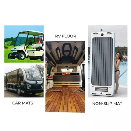 EVA Boat Flooring Mat Foam Boat Decking Faux Teak Marine Mat Boat Carpet Sea Deck Marine Flooring for Motorboat RV Yacht Kayak Surfboard 240cmx90cm.