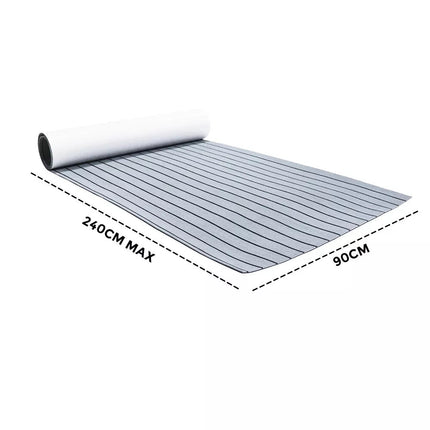 EVA Boat Flooring Mat Foam Boat Decking Faux Teak Marine Mat Boat Carpet Sea Deck Marine Flooring for Motorboat RV Yacht Kayak Surfboard 240cmx90cm.