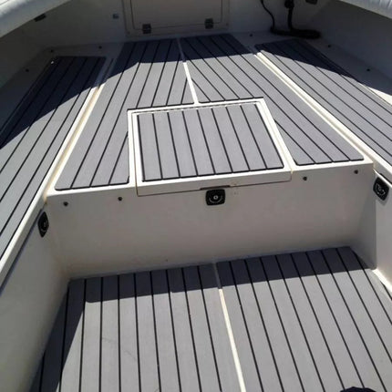 EVA Boat Flooring Mat Foam Boat Decking Faux Teak Marine Mat Boat Carpet Sea Deck Marine Flooring for Motorboat RV Yacht Kayak Surfboard 240cmx90cm.