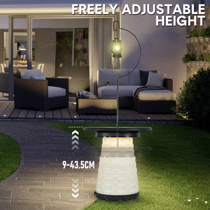 Multi-Functional Outdoor Stool for Aussie Night Camping Fishing Telescopic Hook Rod Lanterns Tarps Hanging No-Tools Assembly Anti-Corrosion PP.