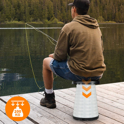 Multi-Functional Outdoor Stool for Aussie Night Camping Fishing Telescopic Hook Rod Lanterns Tarps Hanging No-Tools Assembly Anti-Corrosion PP.