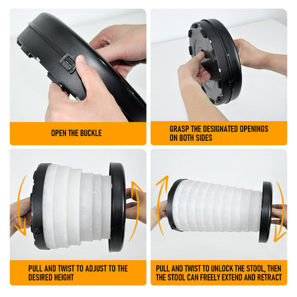Multi-Functional Outdoor Stool for Aussie Night Camping Fishing Telescopic Hook Rod Lanterns Tarps Hanging No-Tools Assembly Anti-Corrosion PP.