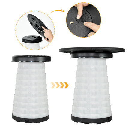 Multi-Functional Outdoor Stool for Aussie Night Camping Fishing Telescopic Hook Rod Lanterns Tarps Hanging No-Tools Assembly Anti-Corrosion PP.