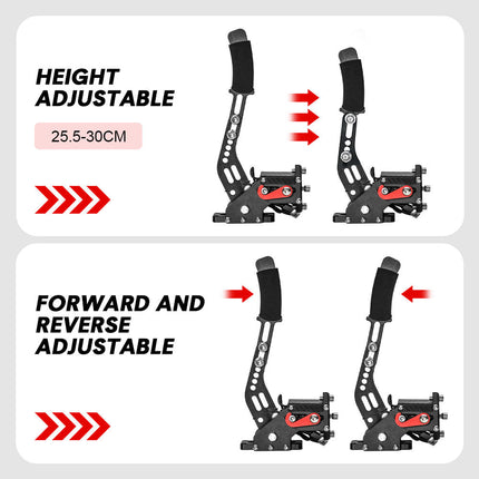 Racing Games Handbrake PC USB Universal Adjustable Aluminium Alloy Handbrake Dual Modes Plug and Play Applicable All Steering Wheel Stand SIM Racing Games.