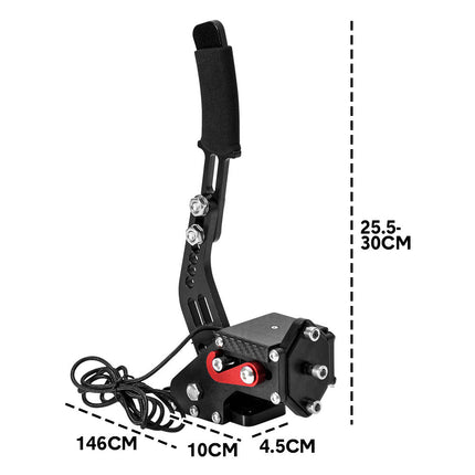 Racing Games Handbrake PC USB Universal Adjustable Aluminium Alloy Handbrake Dual Modes Plug and Play Applicable All Steering Wheel Stand SIM Racing Games.