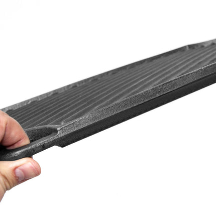 Reversible Cast Iron Griddle Rectangular BBQ Plate 43x24cm Double-Sided Flat Top Griddle Pan and Grooved Grill for Gas Stovetop Oven and Open Fire Black.