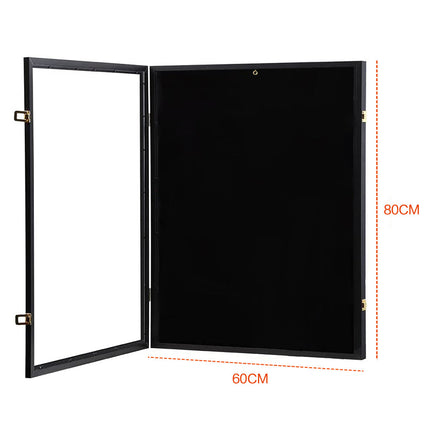 Jersey Frame Card Display Case Lockable Large Sports Jersey Showcase Box for Football Soccer Basketball Baseball Hockey with UV Protection Acrylic Black.
