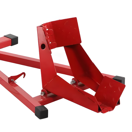 Heavy-Duty Motorcycle Motorbike Front Wheel Chock Lift Stand Vehicle Wheel Chock Clampsfor Trailer Transport 15"-21" Tires Standard Motorcycles.