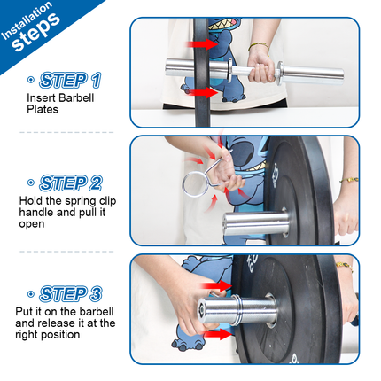 Olympic Barbell Bar 50cm Heavy Duty Dumbbell Handles Pair of Steel 100kg Weight Capacity with Spring Collars for 2" Olympic Weight Plate Strength Training.