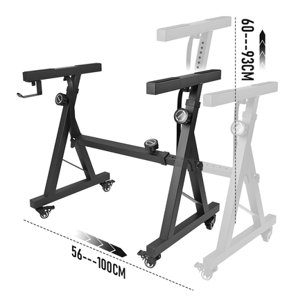 Portable Piano Keyboard Z Stand Heavy-Duty with Wheels Foldable Up to 93CM Heigh.