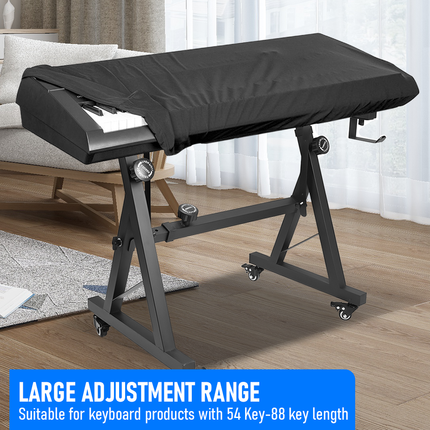 Portable Piano Keyboard Z Stand Heavy-Duty with Wheels Foldable Up to 93CM Heigh.