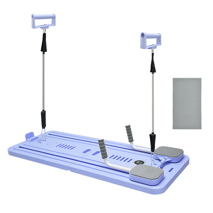 Foldable Pilates Board Reformer 4 in 1 Multifunctional Core Exercise Set Ab Trainer with Timer and Phone Stand for Indoor Outdoor Full Body Fitness Home.