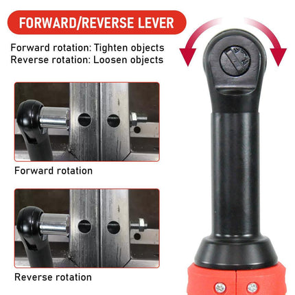 Cordless Electric Ratchet Wrench Set 12V Power Electric Ratchet Wrench 3/8inch 400 RPM Variable Speed with Sockets Two 2000mAh Batteries and Charger.