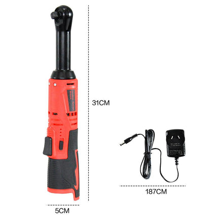 Cordless Electric Ratchet Wrench Set 12V Power Electric Ratchet Wrench 3/8inch 400 RPM Variable Speed with Sockets Two 2000mAh Batteries and Charger.