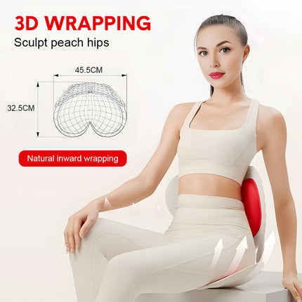 BKT Cushion Portable Ergonomic Lower Back Seat Lumbar Support Chair Posture Correction Max Load 110kg for Home Office Chair and Floor Seat Red Heart Design.