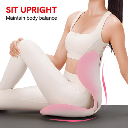 BKT Cushion Portable Ergonomic Lower Back Seat Lumbar Support Chair Posture Correction Max Load 110kg for Home Office Chair and Floor Seat Red Heart Design.