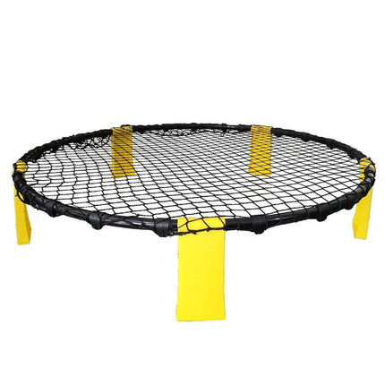 Portable Outdoor Spikeball Roundnet Game Set Team Beach Ball Game Bouncer Toy with Carrying Bag Net and 3 Balls Played Indoor Outdoor Lawn Beach Tailgating.