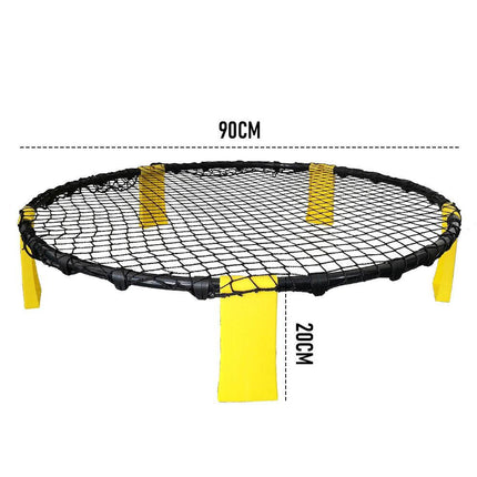 Portable Outdoor Spikeball Roundnet Game Set Team Beach Ball Game Bouncer Toy with Carrying Bag Net and 3 Balls Played Indoor Outdoor Lawn Beach Tailgating.