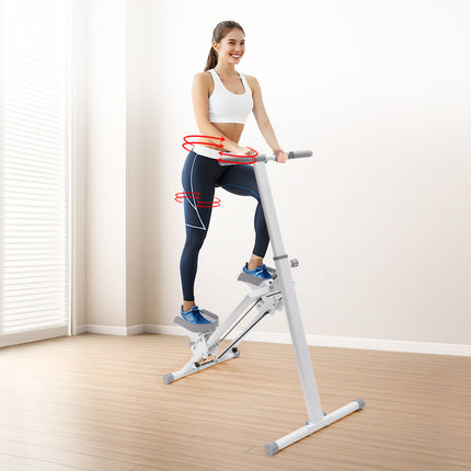 Foldable Stair Stepper for Home Gym Exercise Height Adjustable Vertical Climber Machine 150kg Loading Capacity with Digital Display for Full-Body Workout.