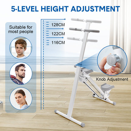 Foldable Stair Stepper for Home Gym Exercise Height Adjustable Vertical Climber Machine 150kg Loading Capacity with Digital Display for Full-Body Workout.