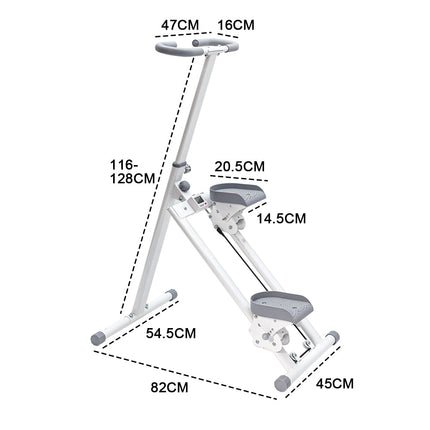 Foldable Stair Stepper for Home Gym Exercise Height Adjustable Vertical Climber Machine 150kg Loading Capacity with Digital Display for Full-Body Workout.